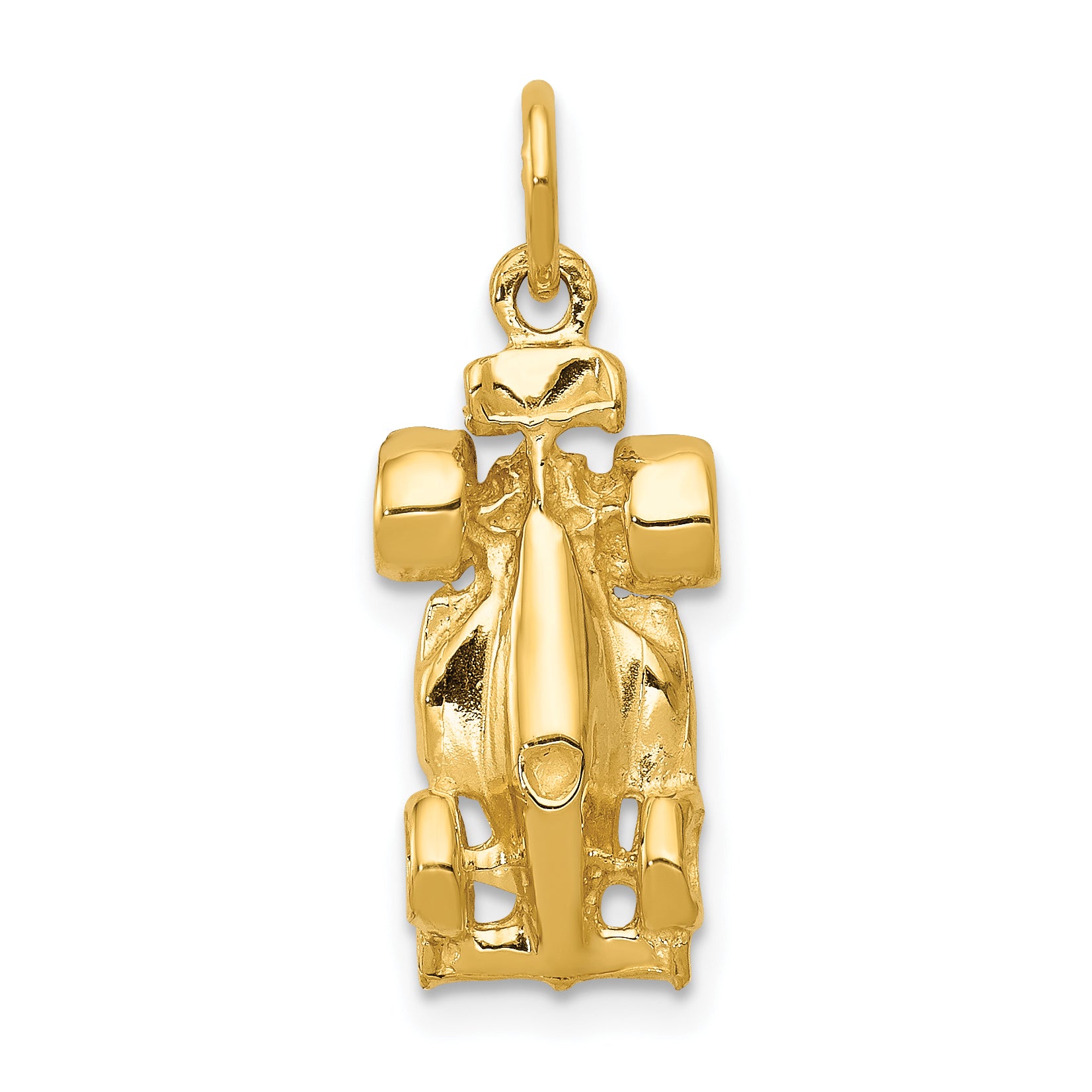 14k 3-D Race Car Charm