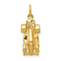 14k 3-D Race Car Charm