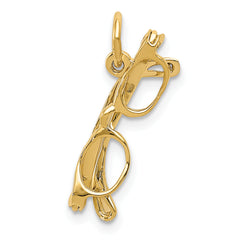 14k Moveable Glasses Charm