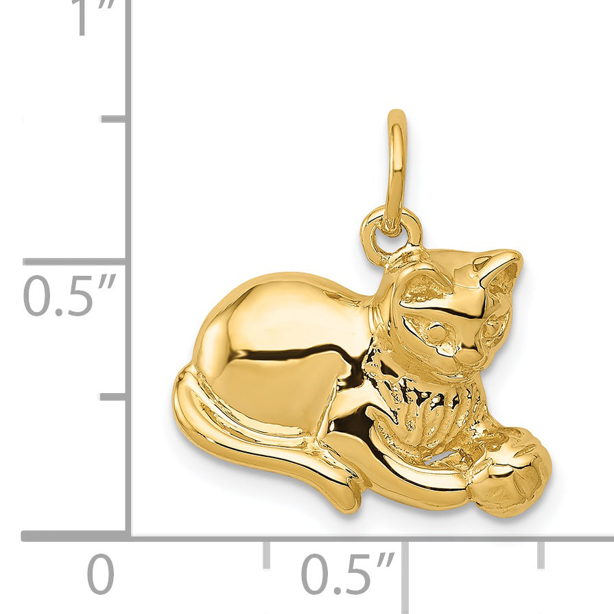 14k Cat Charm