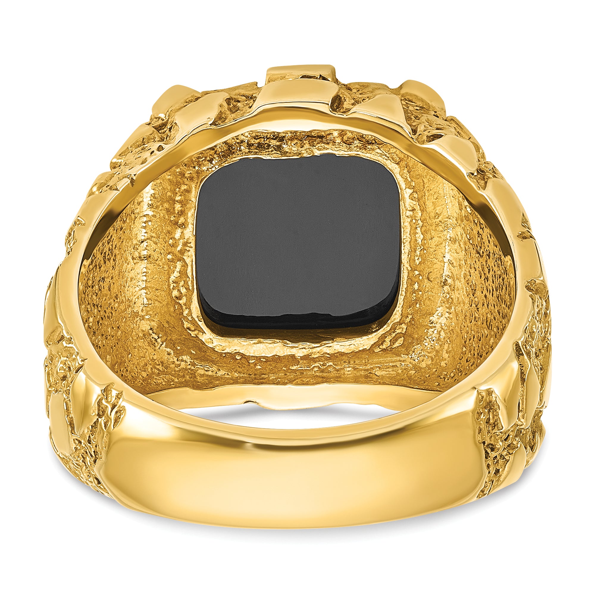 10k IBGoodman Men's Onyx Nugget Complete Ring