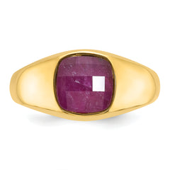 10k IBGoodman Men's Ruby Doublet Stone Complete Ring