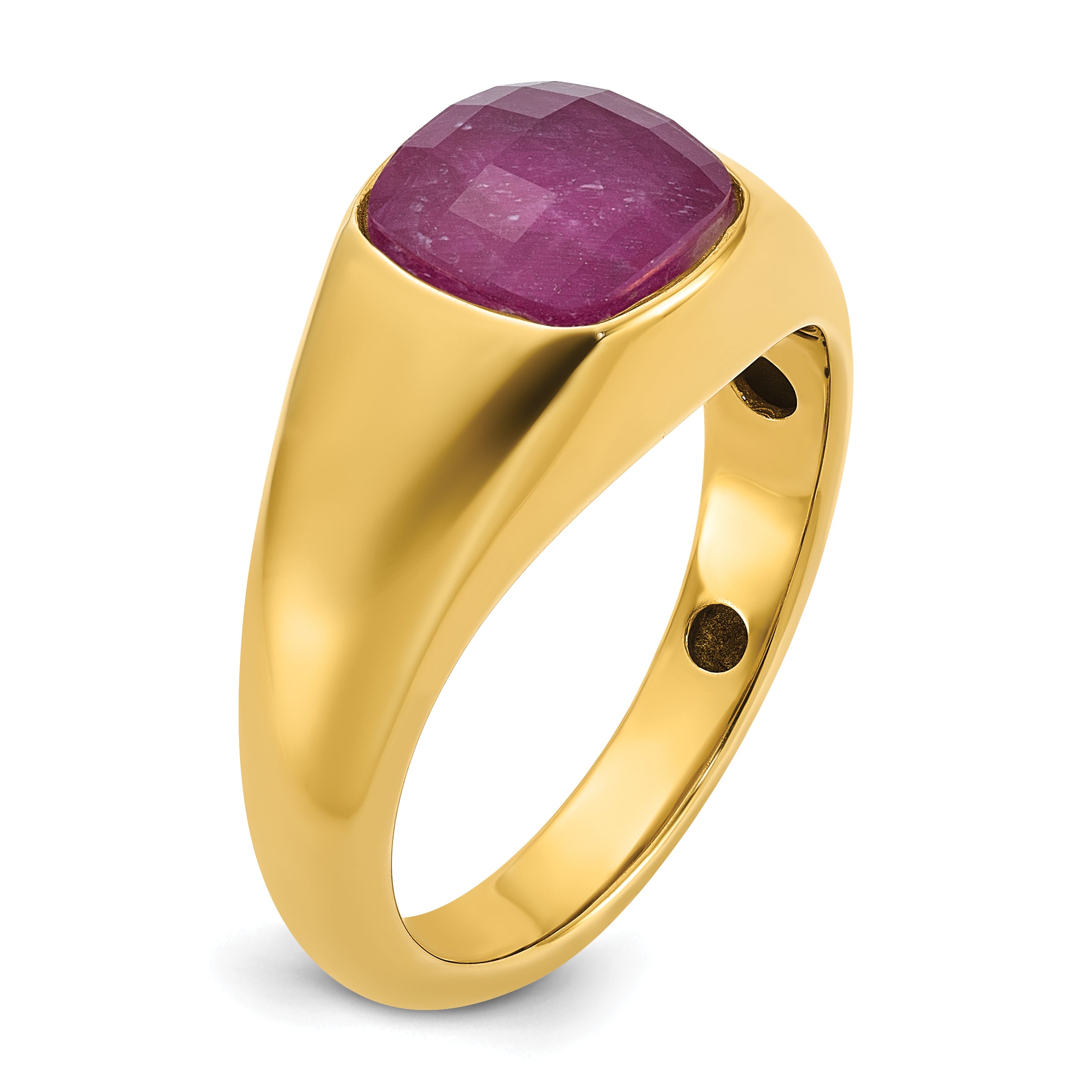 10k IBGoodman Men's Ruby Doublet Stone Complete Ring