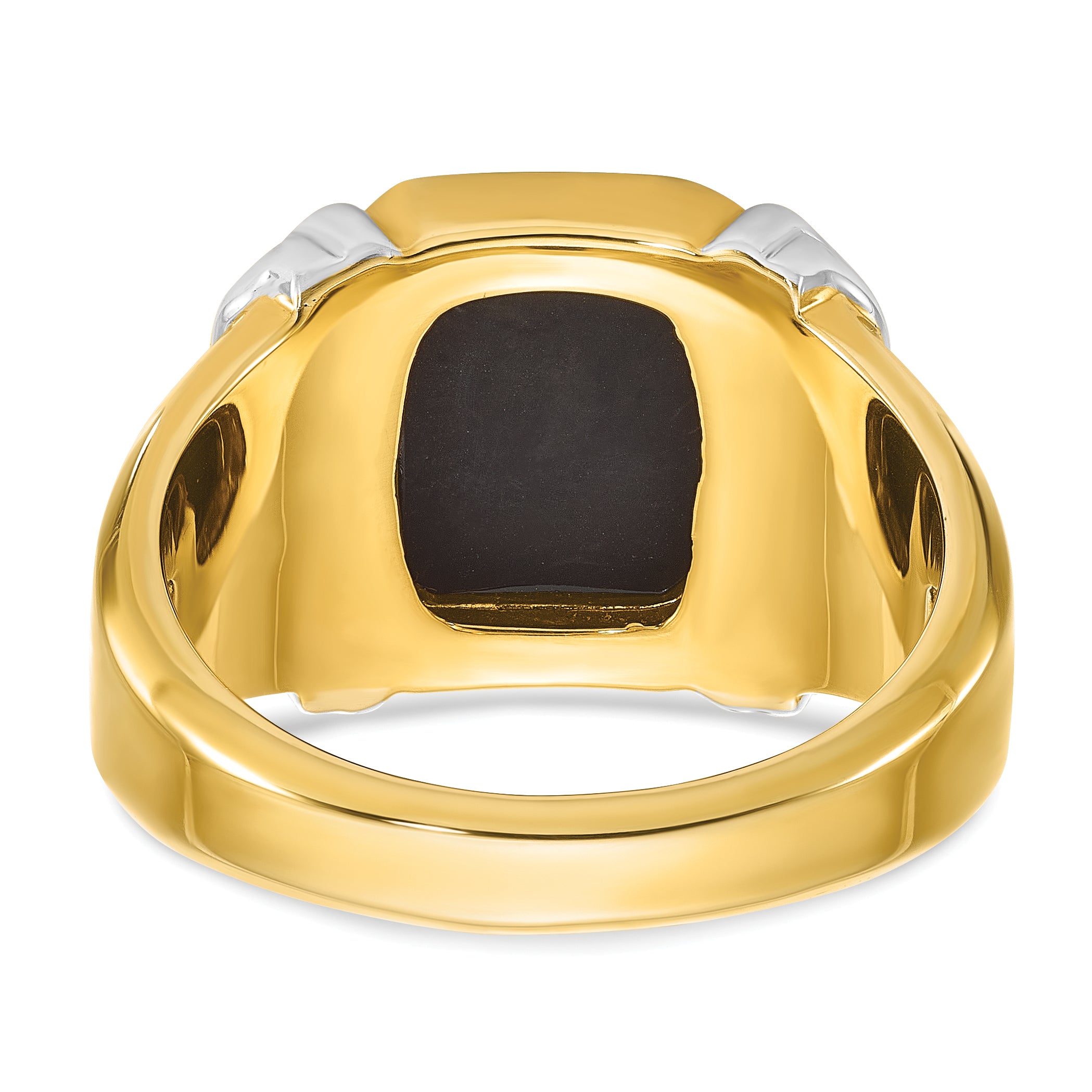 10k Two-tone IBGoodman Men's Onyx Complete Ring