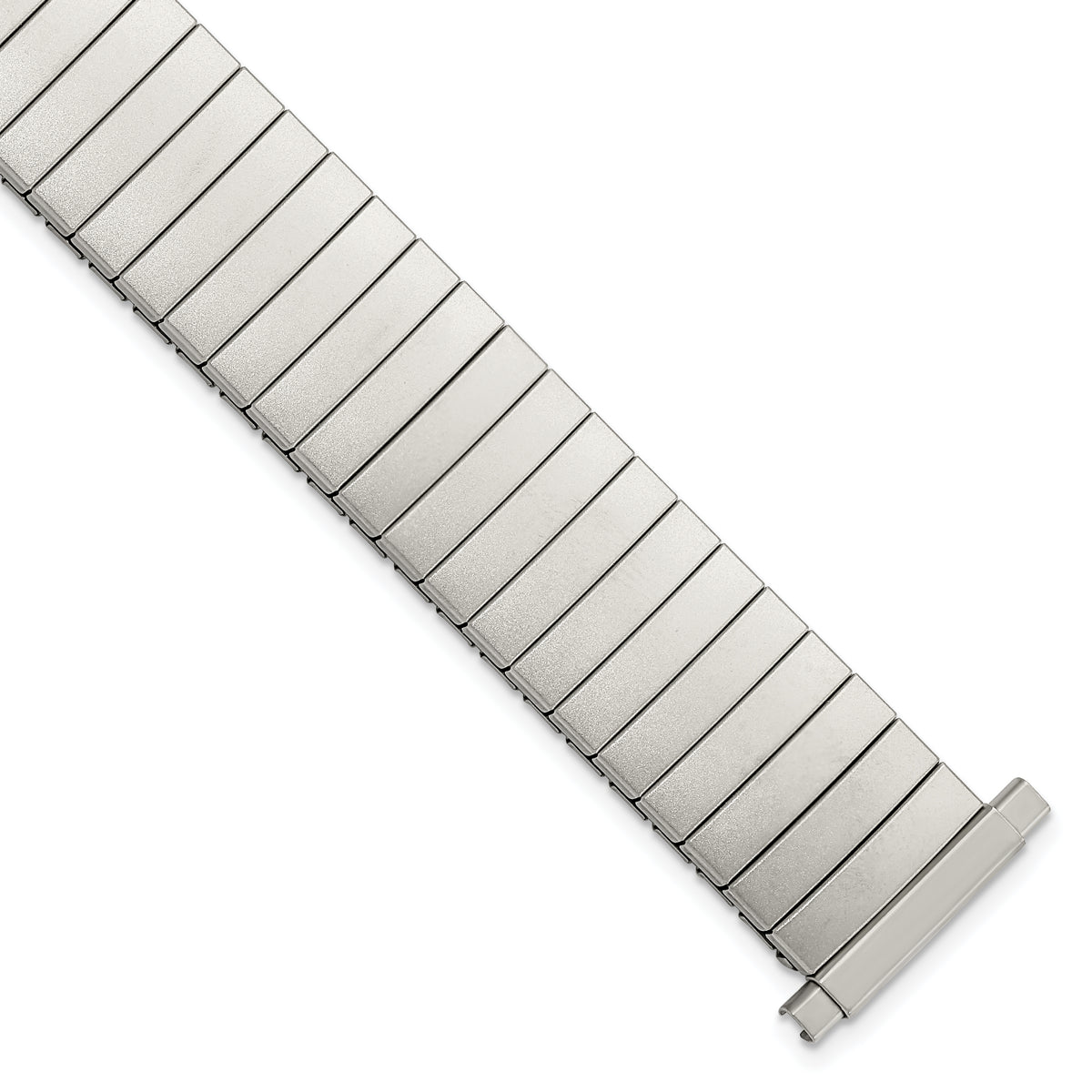 Gilden Mens Long 16-20mm Satin Stainless Steel 7.25 inch Expansion Watch Band