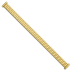 Gilden Ladies Long 9-13mm Satin and Polished Yellow IP-plated Stainless Steel 6.75 inch Expansion  Watch Band