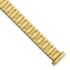 Gilden Ladies Long 9-13mm Satin and Polished Yellow IP-plated Stainless Steel 6.75 inch Expansion  Watch Band