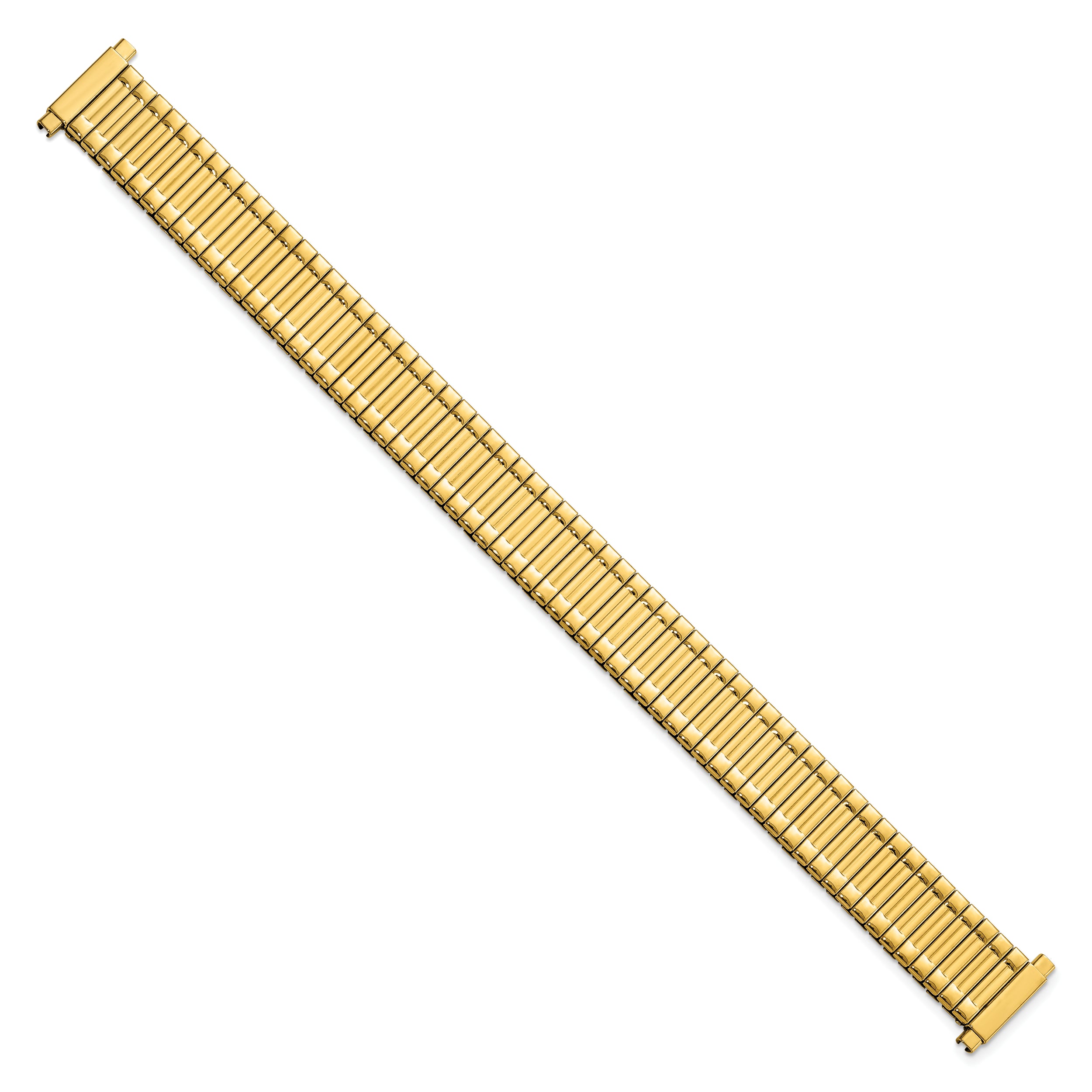 Gilden Ladies Long 12-16mm Yellow IP-plated Stainless Steel 6.75 inch Expansion Watch Band