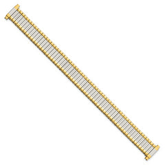 Gilden Ladies Long 12-16mm Two-tone IP-plated Stainless Steel 6.75 inch Expansion Watch Band