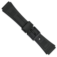 Gilden 19mm Black Polyurethane Sport with Black Acrylic Buckle 7.3 inch Watch Band