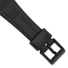 Gilden 19mm Black Polyurethane Sport with Black Acrylic Buckle 7.3 inch Watch Band