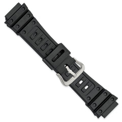 Gilden 18mm Black Polyurethane Sport with Stainless Steel Buckle 7.9 inch Watch Band