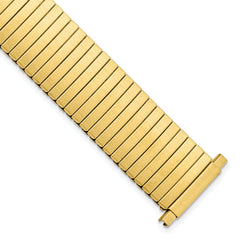 DeBeer 17-22mm Mens Satin Gold-tone Stainless Steel Thin-Flexo Satin Expansion 6.5 inch Watch Band