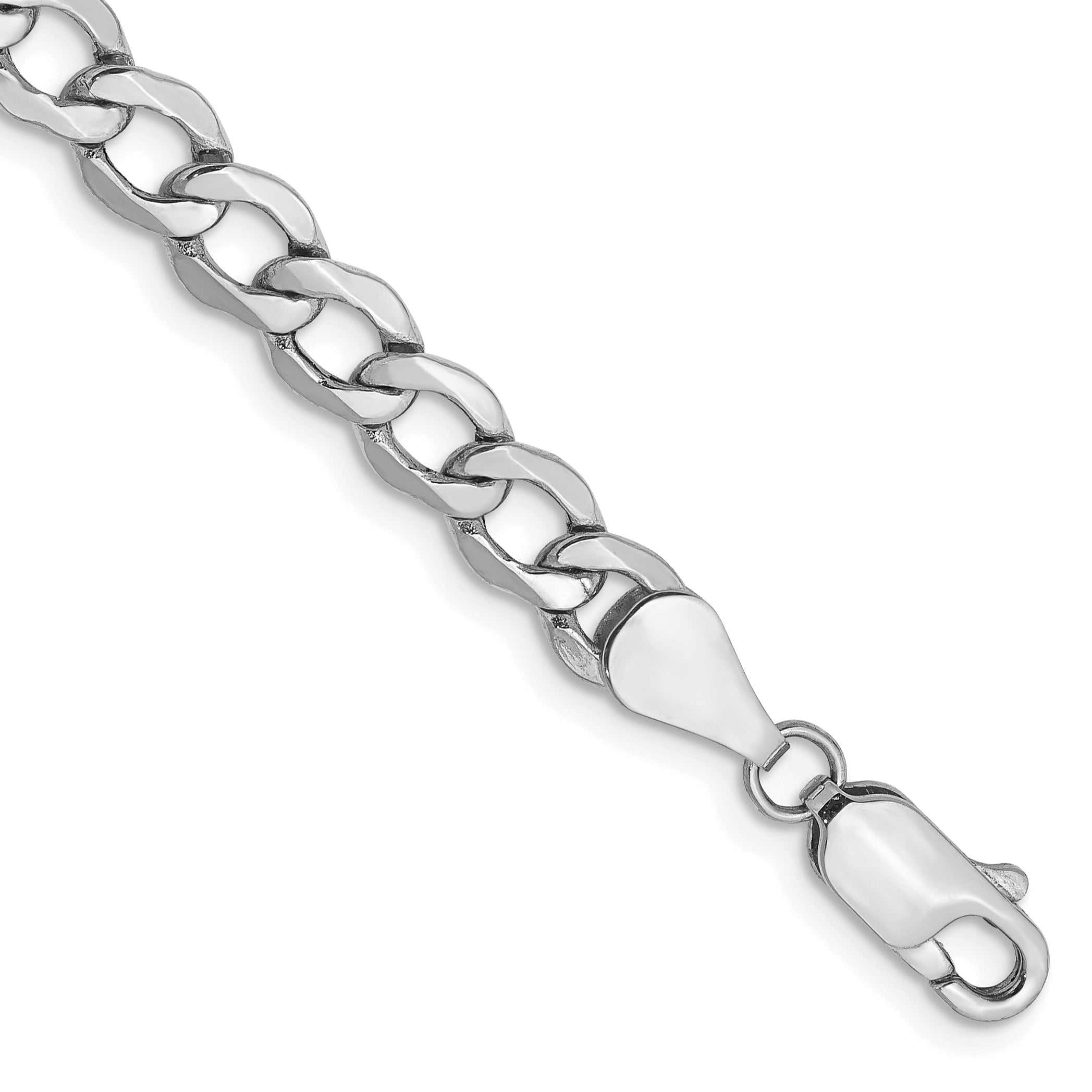 14k WG 5.25mm Semi-Solid Curb Chain