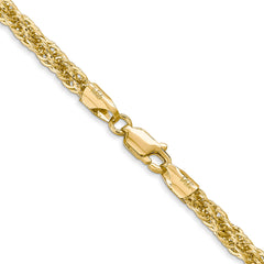 14K 16 inch 3.3mm Diamond-cut Semi Solid with Lobster Clasp Chain