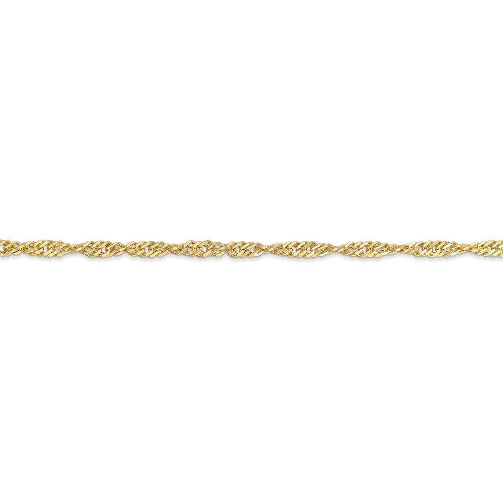 14K Yellow Gold 2.75mm Lightweight Singapore Chain