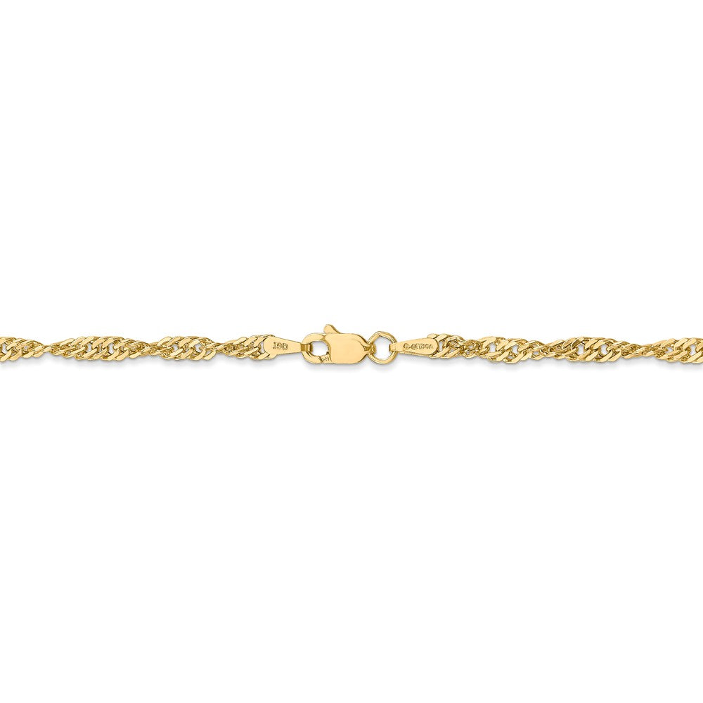 14K Yellow Gold 2.75mm Lightweight Singapore Chain