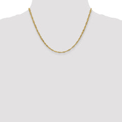 14K Yellow Gold 2.75mm Lightweight Singapore Chain