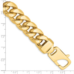 14K 8 inch 15mm Semi-Solid Miami Cuban with Lobster Clasp Bracelet