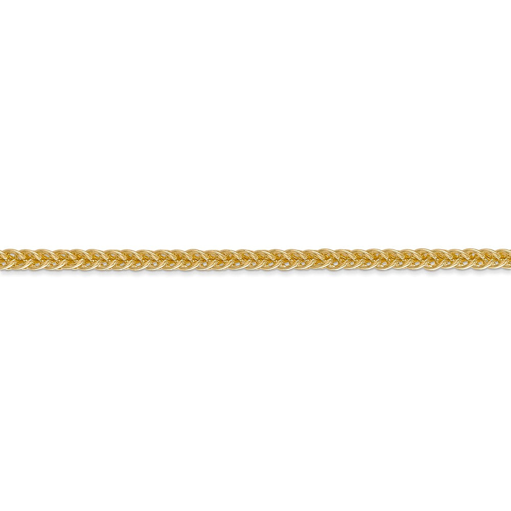 14K Yellow Gold 2.60mm Semi-solid 3-Wire Wheat Chain