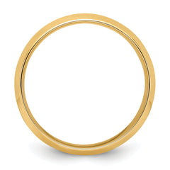 14k Yellow Gold 8mm Beveled Edge Comfort Fit Wedding Band Size 4