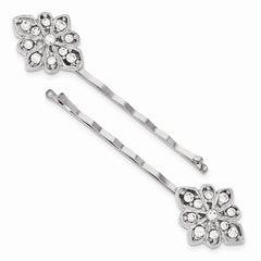 Elegant Silver-Tone Crystal Hairpin Set for Women Sophia Jewelers