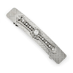 Silver-tone Crystal Hair Barrette