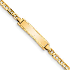 14k Children's Anchor Link ID Bracelet