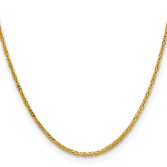 14K 16 inch 2mm Byzantine with Lobster Clasp Chain