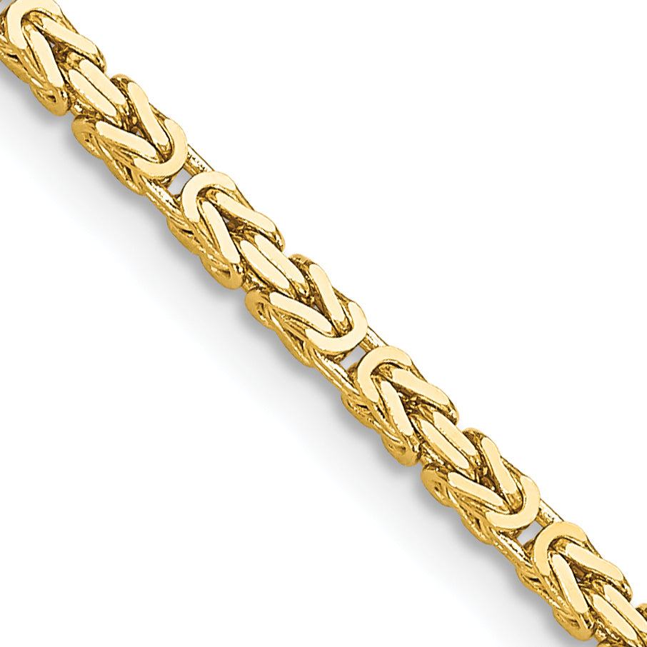 14K 30 inch 2mm Byzantine with Lobster Clasp Chain