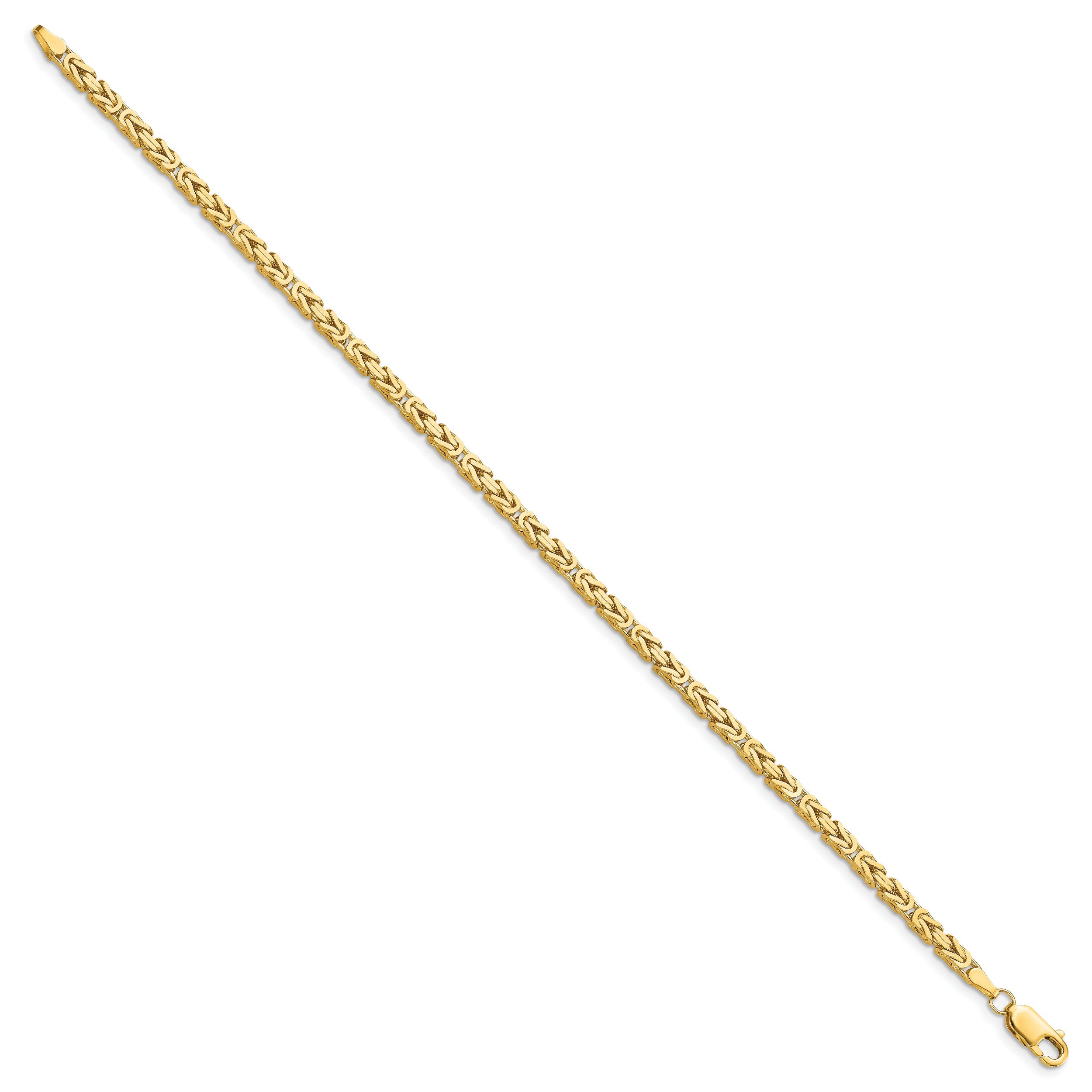 14K 7 inch 2.5mm Byzantine with Lobster Clasp Bracelet