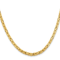 14K 18 inch 4mm Byzantine with Lobster Clasp Chain