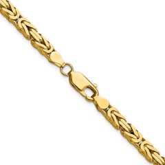 14K 18 inch 4mm Byzantine with Lobster Clasp Chain