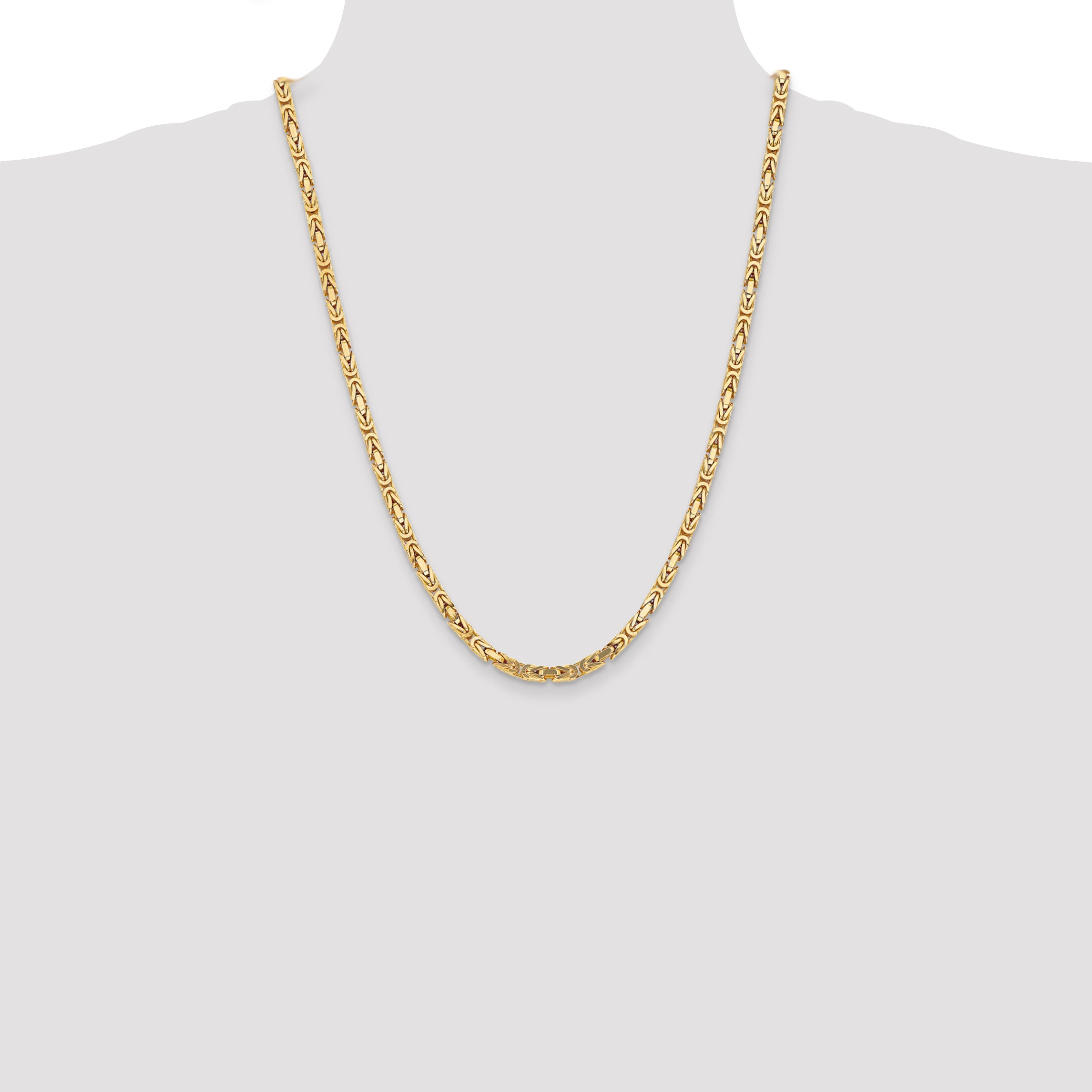 14K 18 inch 4mm Byzantine with Lobster Clasp Chain