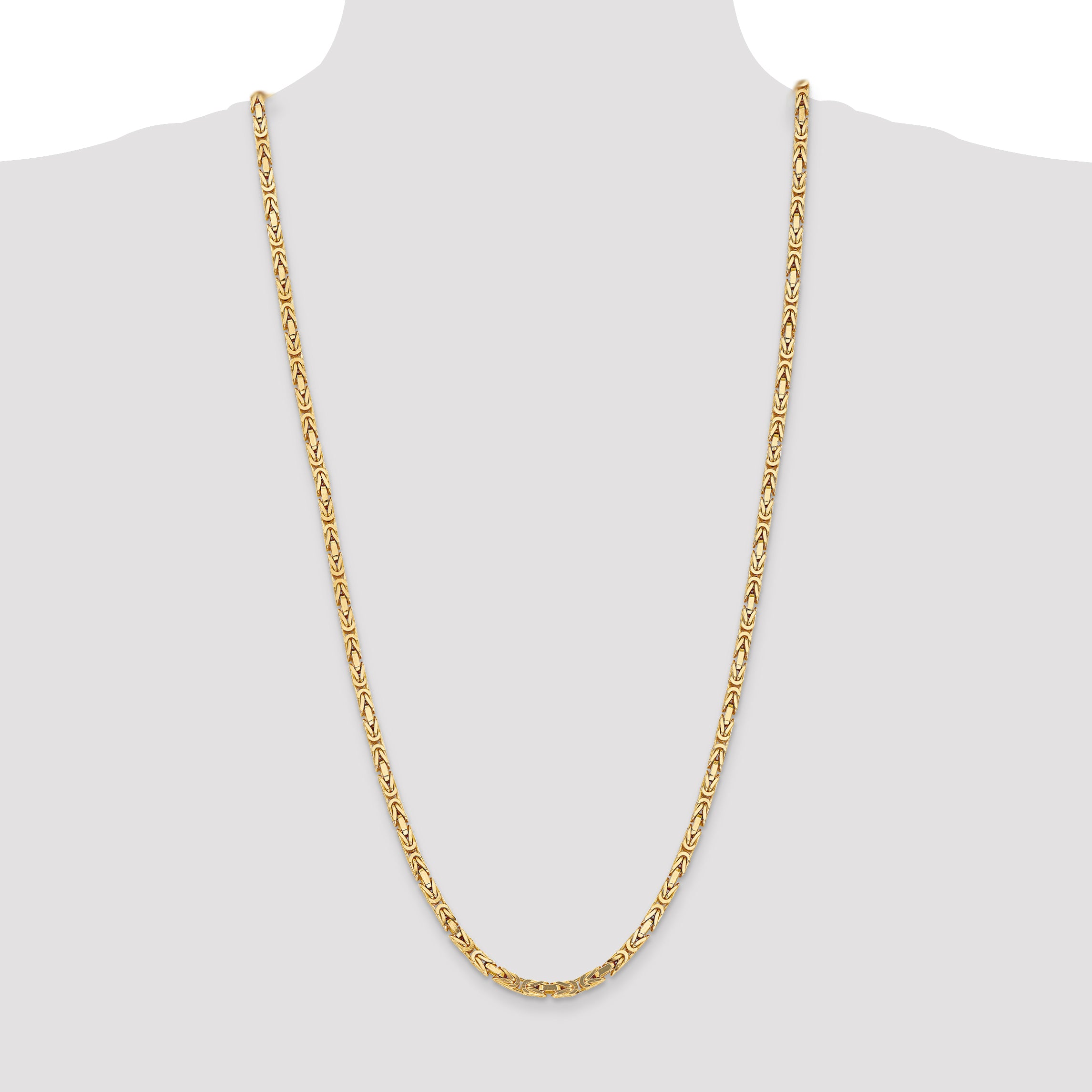 14K 18 inch 4mm Byzantine with Lobster Clasp Chain