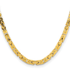 14K 20 inch 5.25mm Byzantine with Lobster Clasp Chain