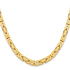 14K 20 inch 6.5mm Byzantine with Lobster Clasp Chain