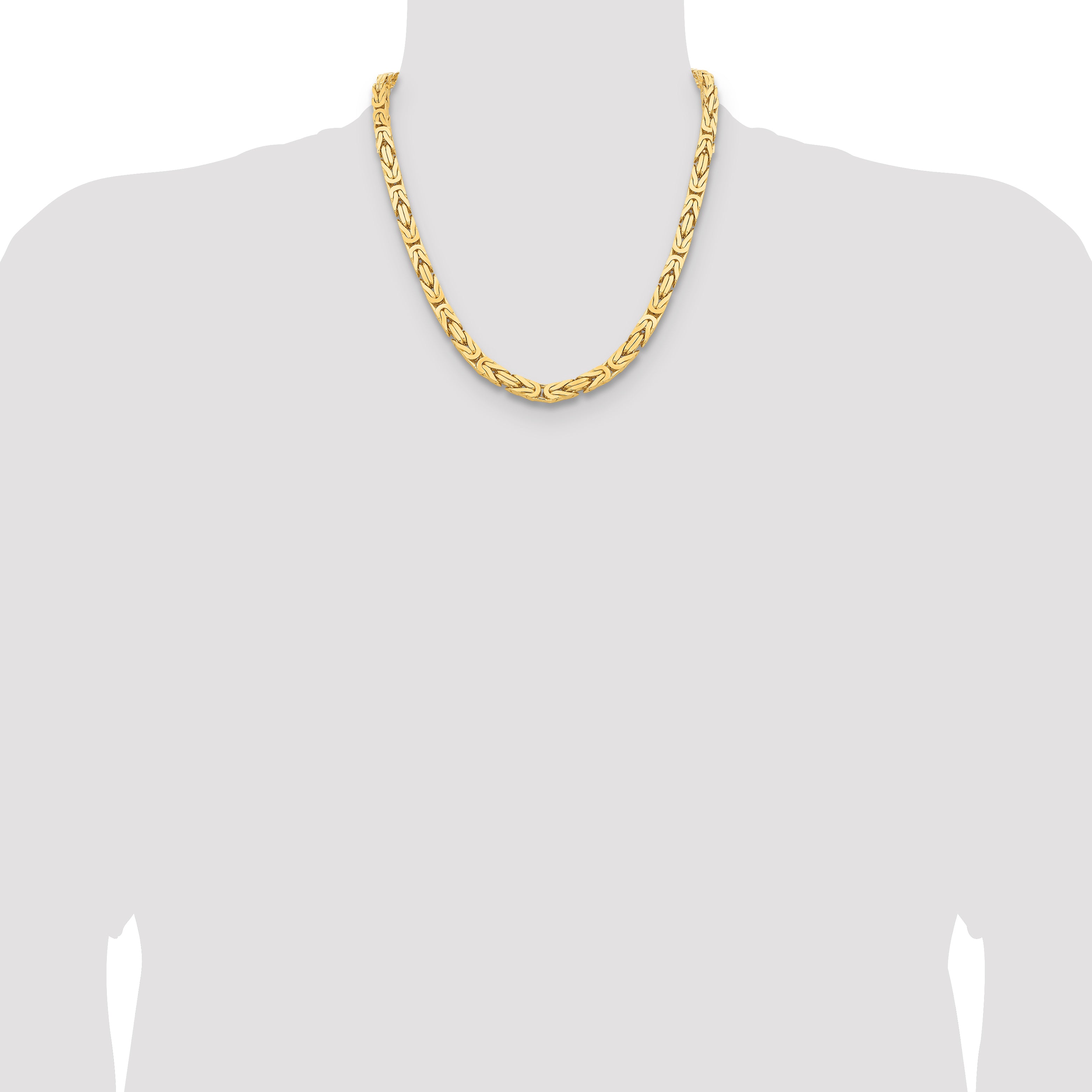 14K 20 inch 6.5mm Byzantine with Lobster Clasp Chain