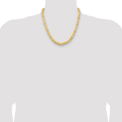 14K 20 inch 6.5mm Byzantine with Lobster Clasp Chain