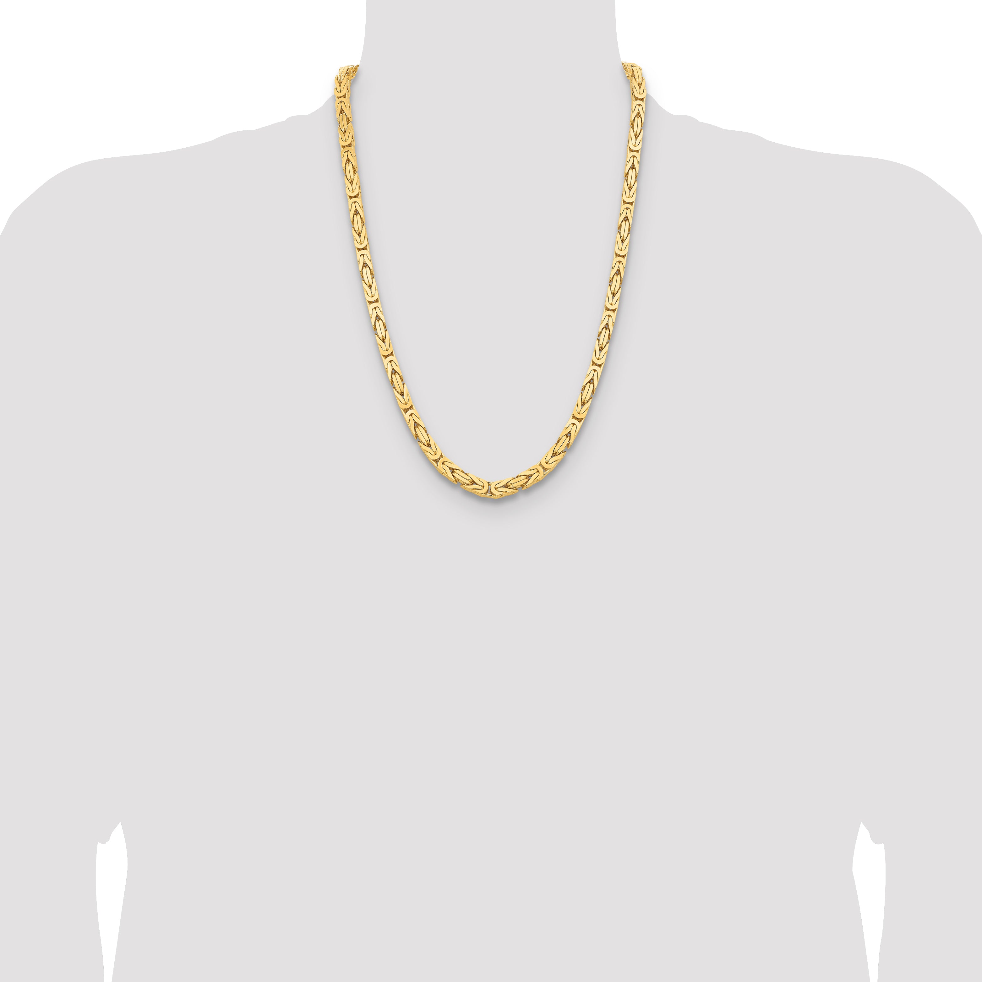 14K 20 inch 6.5mm Byzantine with Lobster Clasp Chain