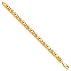 14K 8 inch 6.5mm Byzantine with Lobster Clasp Bracelet