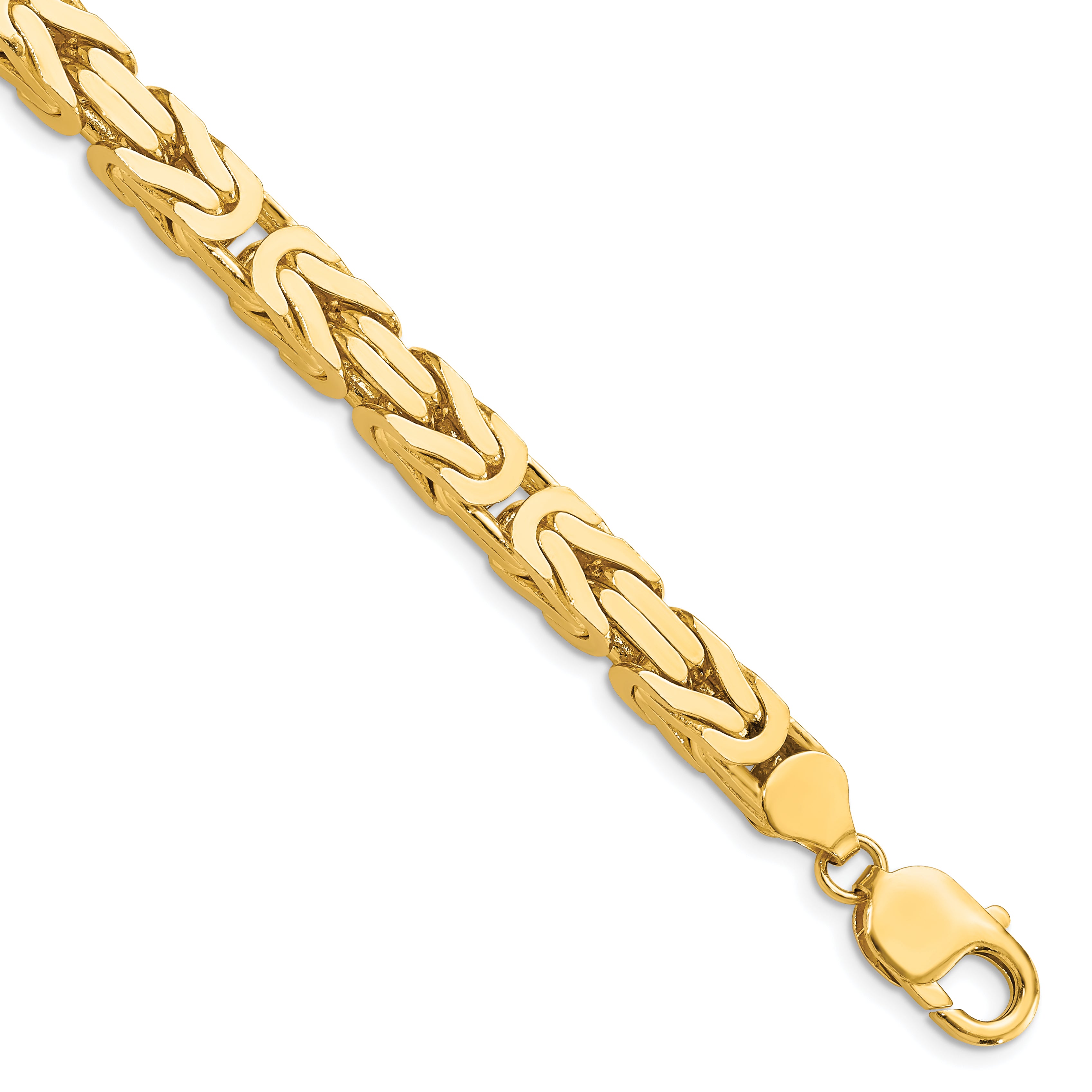 14K 9 inch 6.5mm Byzantine with Lobster Clasp Chain