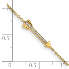 14k Diamond Arrow Bracelet