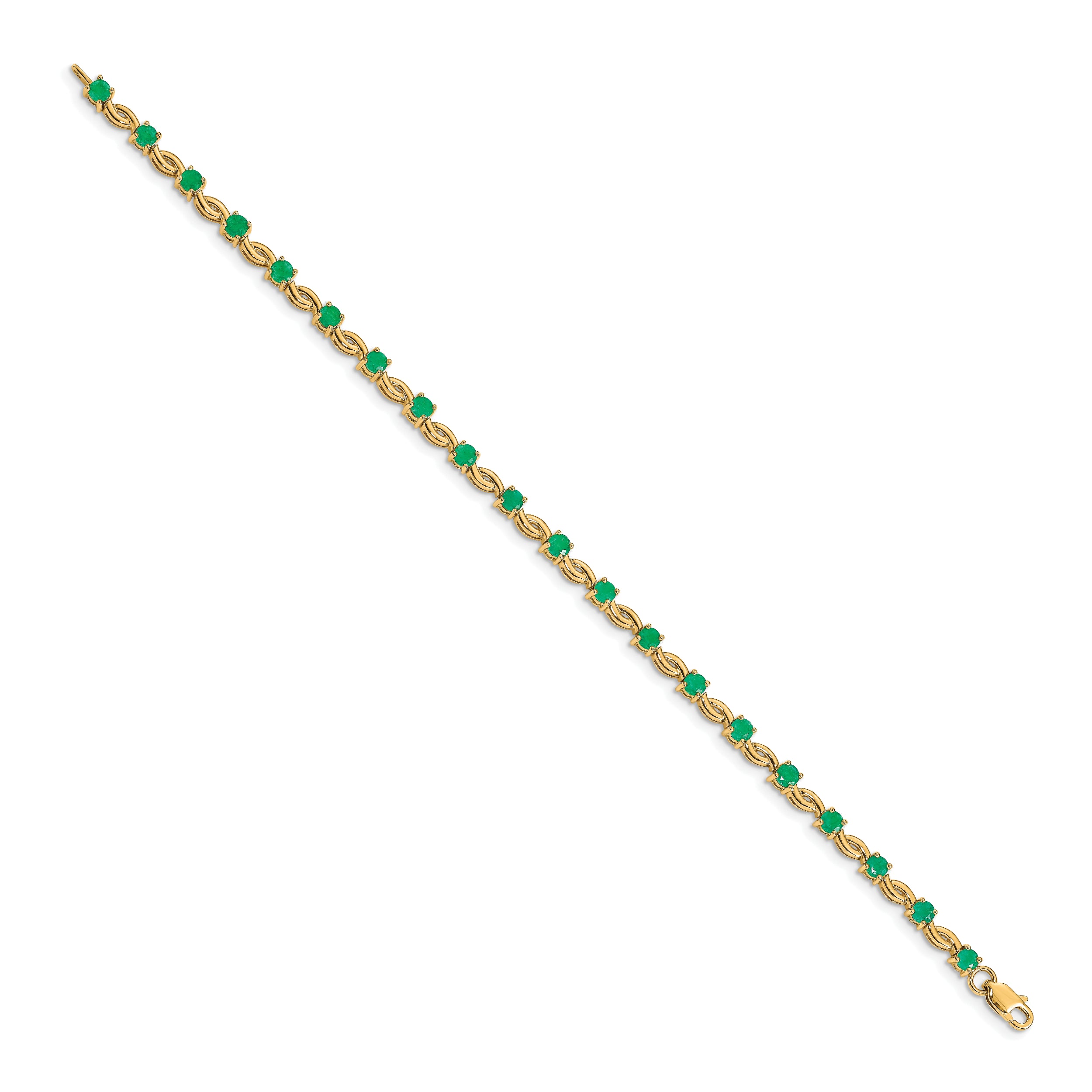 14k Emerald Bracelet