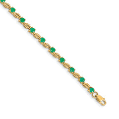 14k Emerald Bracelet