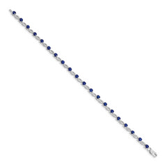 14k White Gold Sapphire Bracelet