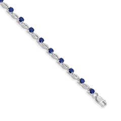 14k White Gold Sapphire Bracelet