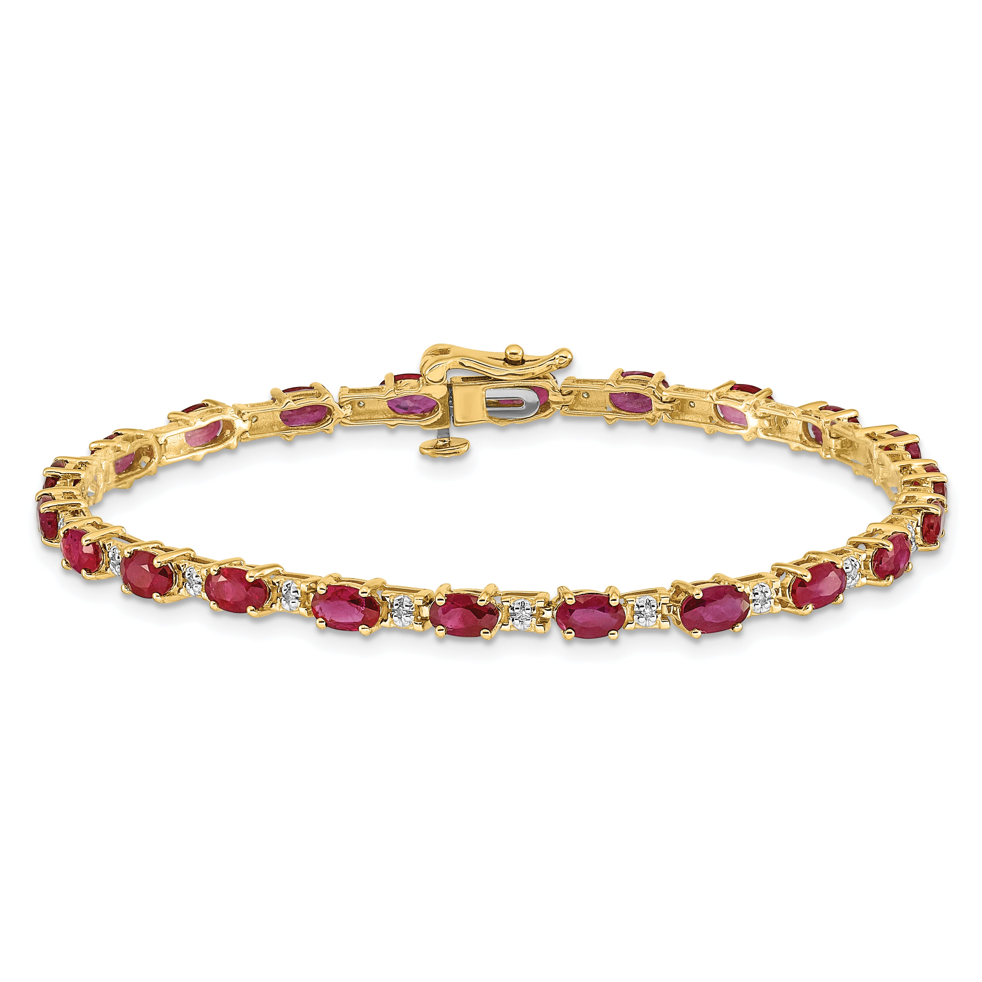 10k Diamond and Ruby Bracelet