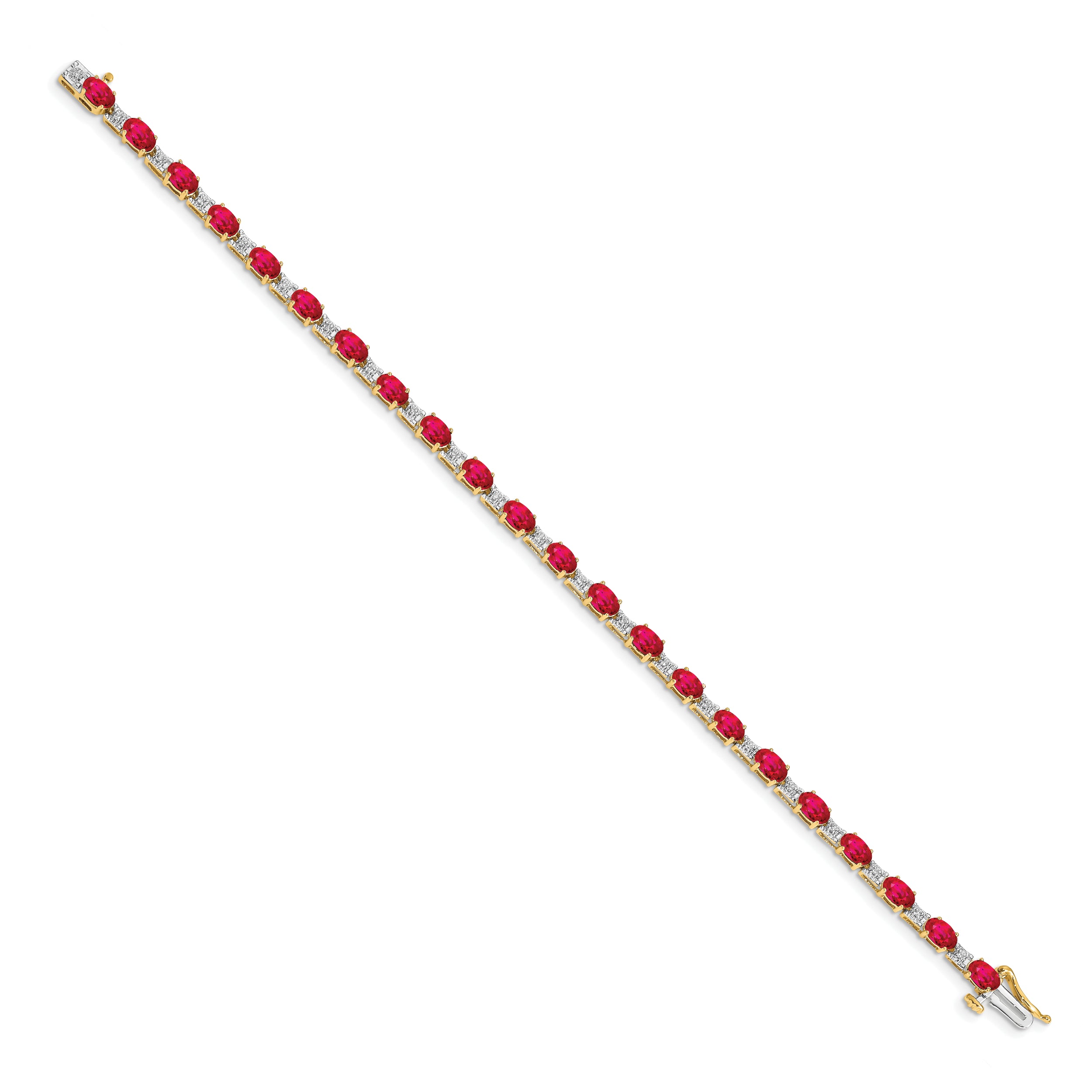 14k Diamond and Ruby Bracelet