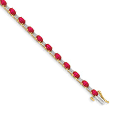 14k Diamond and Ruby Bracelet